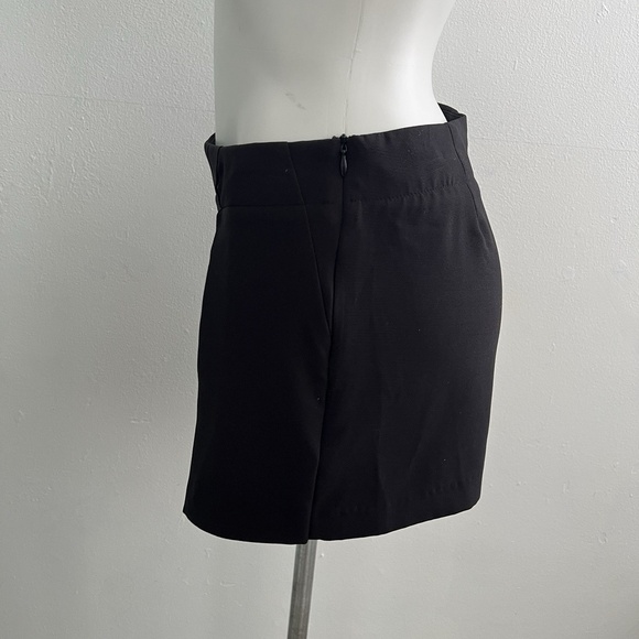 Zara Mini Skort Skirt Black Pearl Accents Size Small High Rise Womens - Picture 7 of 12